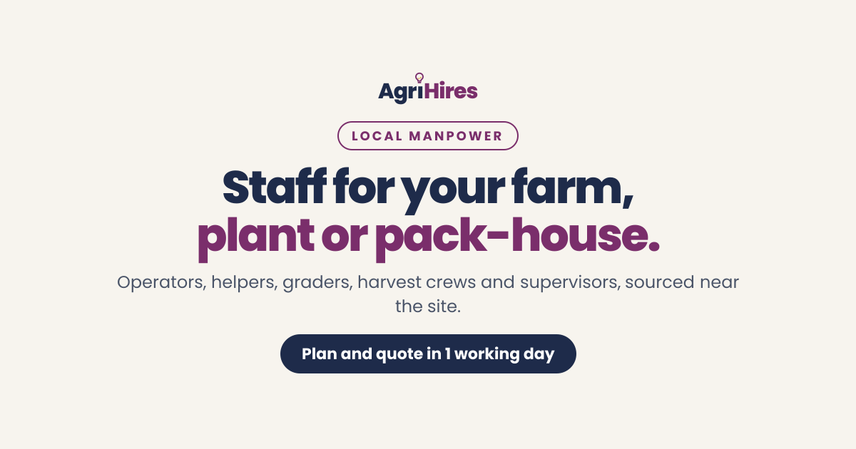 AgriHires local manpower supply share card