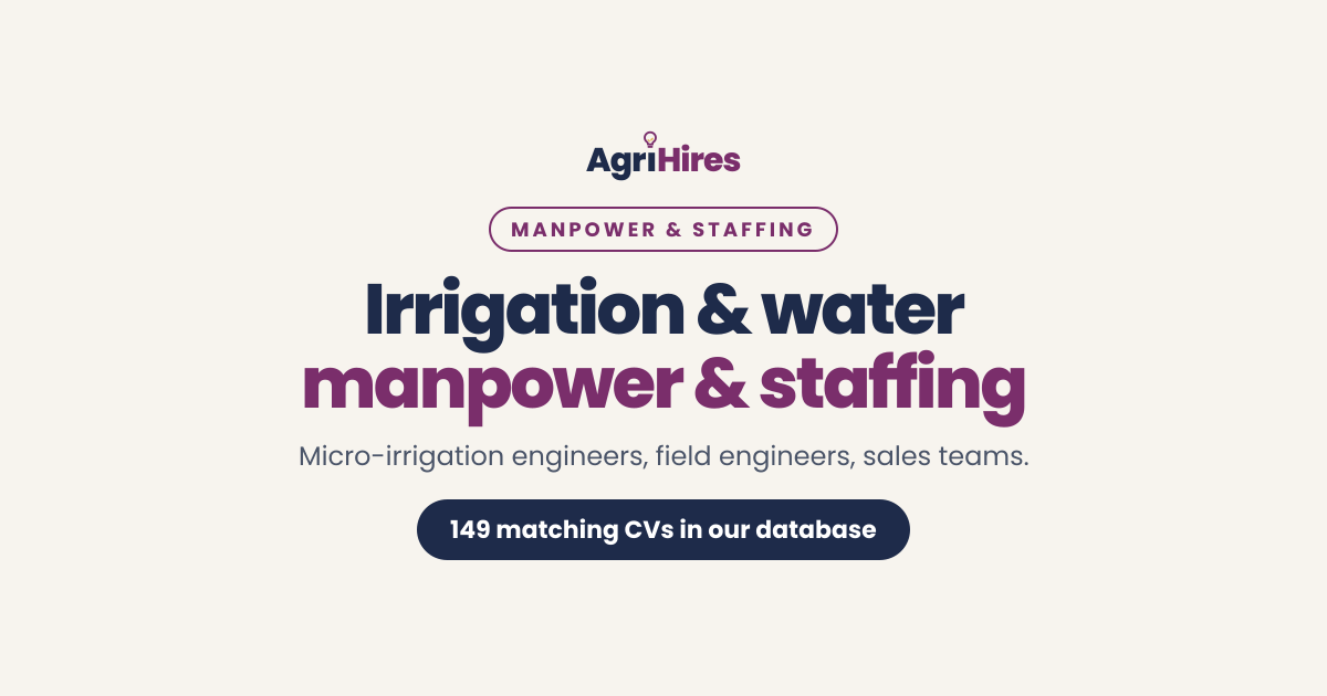AgriHires irrigation & water manpower and staffing share card